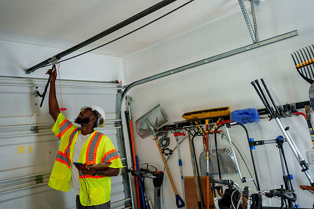 Professional Garage Door Panel Replacement technician working in Eufaula, OK